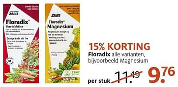 Aanbiedingen Floradix magnesium - Salus - Geldig van 22/08/2016 tot 11/09/2016 bij Etos