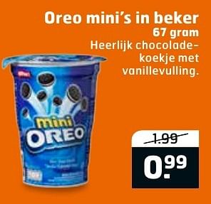 Aanbiedingen Oreo minis in beker heerlijk chocoladekoekje met vanillevulling - Oreo - Geldig van 23/08/2016 tot 04/09/2016 bij Trekpleister