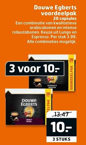 Aanbiedingen Douwe egberts voordeelpak espresso - Douwe Egberts - Geldig van 23/08/2016 tot 04/09/2016 bij Trekpleister