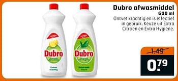 Aanbiedingen Dubro afwasmiddel - dubro - Geldig van 23/08/2016 tot 04/09/2016 bij Trekpleister