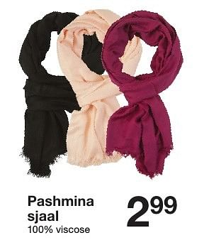 Aanbiedingen Pashmina sjaal - Huismerk - Zeeman  - Geldig van 27/08/2016 tot 09/09/2016 bij Zeeman