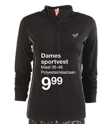 Aanbiedingen Dames sportvest - Huismerk - Zeeman  - Geldig van 27/08/2016 tot 09/09/2016 bij Zeeman