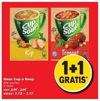 Aanbiedingen Unox cup a soup - Unox - Geldig van 24/08/2016 tot 30/08/2016 bij Hoogvliet