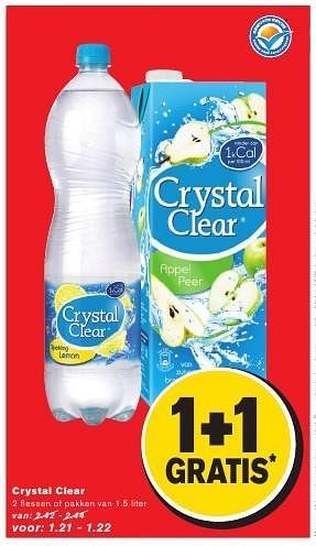 Aanbiedingen Crystal clear - Crystal Clear - Geldig van 24/08/2016 tot 30/08/2016 bij Hoogvliet