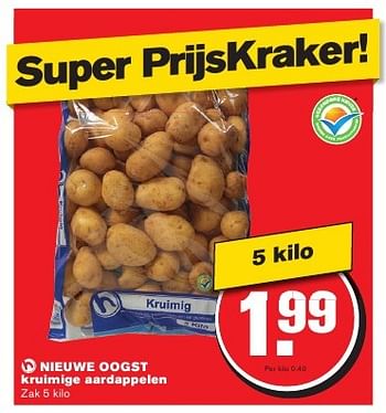 Aanbiedingen Nieuwe oogst kruimige aardappelen - Huismerk - Hoogvliet - Geldig van 24/08/2016 tot 30/08/2016 bij Hoogvliet