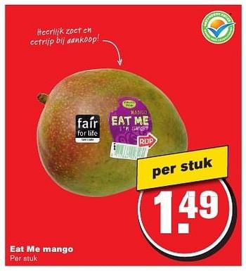 Aanbiedingen Eat me mango - Eat Me - Geldig van 24/08/2016 tot 30/08/2016 bij Hoogvliet