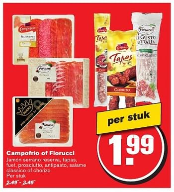 Aanbiedingen Campofrío of fiorucci - Huismerk - Hoogvliet - Geldig van 24/08/2016 tot 30/08/2016 bij Hoogvliet