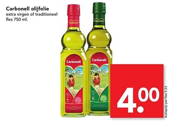 Aanbiedingen Carbonell olijfolie extra virgen of traditioneel - Carbonell - Geldig van 28/08/2016 tot 03/09/2016 bij Deen Supermarkten