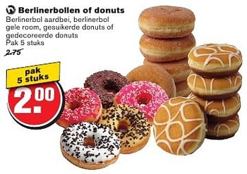 Aanbiedingen Berlinerbollen of donuts - Huismerk - Hoogvliet - Geldig van 24/08/2016 tot 30/08/2016 bij Hoogvliet