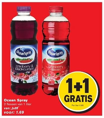 Aanbiedingen Ocean spray - Ocean Spray - Geldig van 24/08/2016 tot 30/08/2016 bij Hoogvliet
