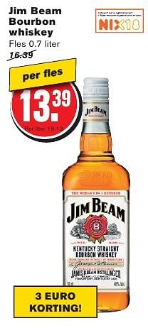 Aanbiedingen Jim beam bourbon whiskey - Jim Beam - Geldig van 24/08/2016 tot 30/08/2016 bij Hoogvliet