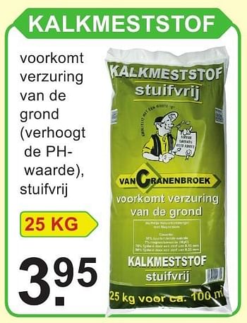 Aanbiedingen Kalkmeststof - Huismerk - Van Cranenbroek - Geldig van 29/08/2016 tot 18/09/2016 bij Van Cranenbroek