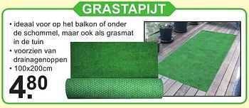 Aanbiedingen Grastapijt - Huismerk - Van Cranenbroek - Geldig van 29/08/2016 tot 18/09/2016 bij Van Cranenbroek