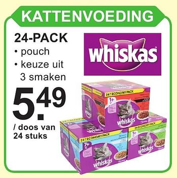 Aanbiedingen Kattenvoeding - Whiskas - Geldig van 29/08/2016 tot 18/09/2016 bij Van Cranenbroek