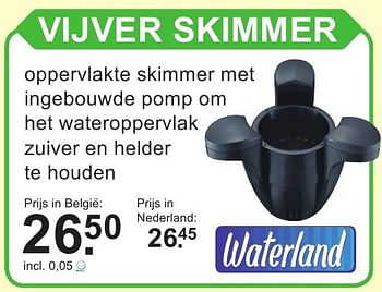 Aanbiedingen Waterland vijver skimmer - Waterland - Geldig van 29/08/2016 tot 18/09/2016 bij Van Cranenbroek