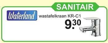 Aanbiedingen Sanitair wastafelkraan kr-c1 - Waterland - Geldig van 29/08/2016 tot 18/09/2016 bij Van Cranenbroek