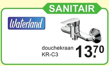 Aanbiedingen Sanitair douchekraan kr-c3 - Waterland - Geldig van 29/08/2016 tot 18/09/2016 bij Van Cranenbroek