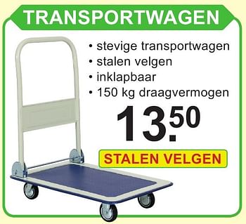 Aanbiedingen Transportwagen - Huismerk - Van Cranenbroek - Geldig van 29/08/2016 tot 18/09/2016 bij Van Cranenbroek