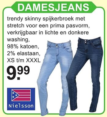 Aanbiedingen Damesjeans - Nielsson - Geldig van 29/08/2016 tot 18/09/2016 bij Van Cranenbroek