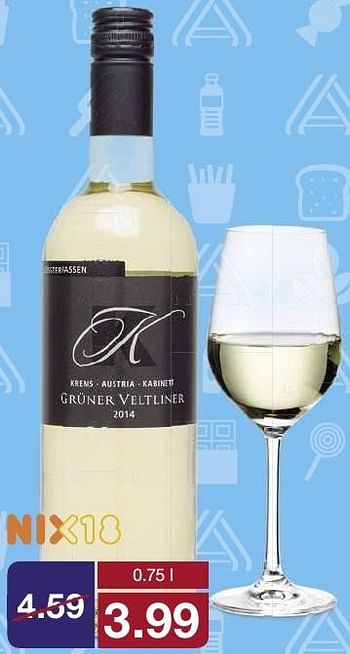 Aanbiedingen Grüner veltliner - Witte wijnen - Geldig van 31/08/2016 tot 06/09/2016 bij Aldi
