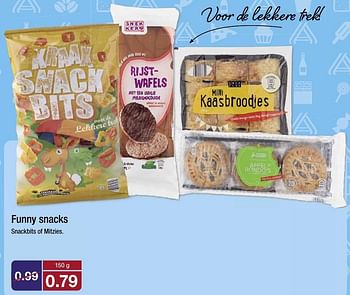Aanbiedingen Funny snacks snackbits of mitzies - Huismerk - Aldi - Geldig van 31/08/2016 tot 06/09/2016 bij Aldi