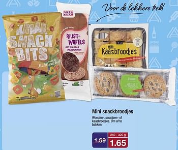 Aanbiedingen Mini snackbroodjes worsten, saucijzen of kaasbroodjes - Huismerk - Aldi - Geldig van 31/08/2016 tot 06/09/2016 bij Aldi