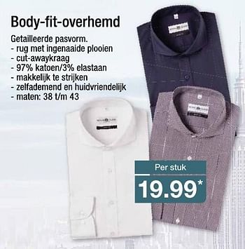 Aanbiedingen Body-fit-overhemd getailleerde pasvorm - Huismerk - Aldi - Geldig van 31/08/2016 tot 06/09/2016 bij Aldi
