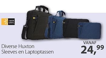 Aanbiedingen Diverse huxton sleeves en laptoptassen - Case Logic - Geldig van 25/08/2016 tot 11/09/2016 bij Paradigit