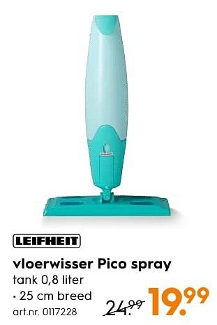 Aanbiedingen Vloerwisser pico spray - Leifheit - Geldig van 29/08/2016 tot 07/09/2016 bij Blokker