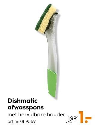 Aanbiedingen Dishmatic afwasspons - Dishmatic - Geldig van 29/08/2016 tot 07/09/2016 bij Blokker