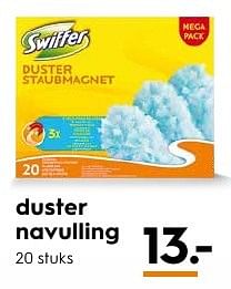 Aanbiedingen Duster navulling - Swiffer - Geldig van 29/08/2016 tot 07/09/2016 bij Blokker