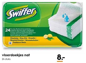 Aanbiedingen Vloerdoekjes nat - Swiffer - Geldig van 29/08/2016 tot 07/09/2016 bij Blokker