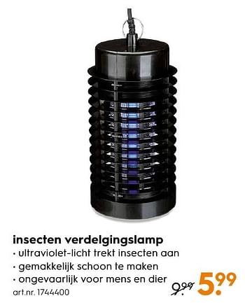 Aanbiedingen Insecten verdelgingslamp - Huismerk - Blokker - Geldig van 29/08/2016 tot 07/09/2016 bij Blokker