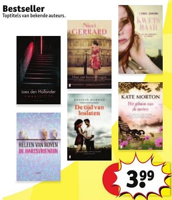 Aanbiedingen Bestseller toptitels van bekende auteurs - Huismerk - Kruidvat - Geldig van 30/08/2016 tot 11/09/2016 bij Kruidvat