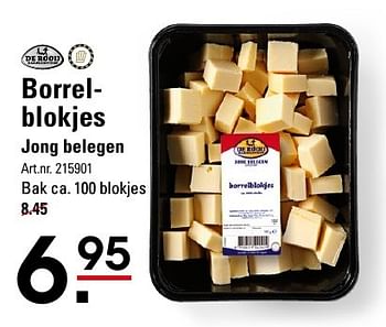 Aanbiedingen Borrelblokjes jong belegen - derooij - Geldig van 25/08/2016 tot 12/09/2016 bij Sligro