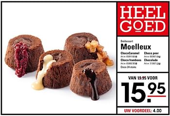 Aanbiedingen Moelleux - Beldessert - Geldig van 25/08/2016 tot 12/09/2016 bij Sligro