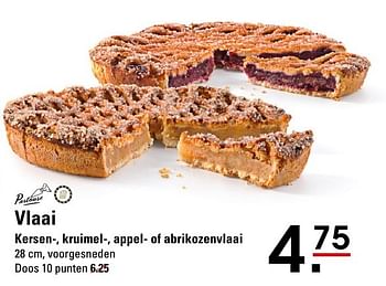 Aanbiedingen Vlaai kersen, kruimel, appel of abrikozenvlaai - Partouse - Geldig van 25/08/2016 tot 12/09/2016 bij Sligro