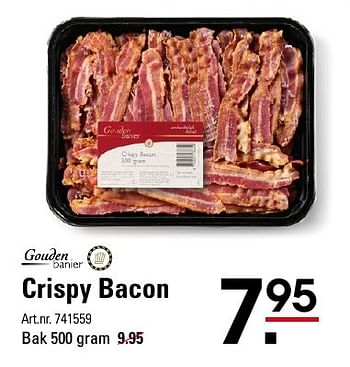 Aanbiedingen Crispy bacon - Gouden Banier - Geldig van 25/08/2016 tot 12/09/2016 bij Sligro