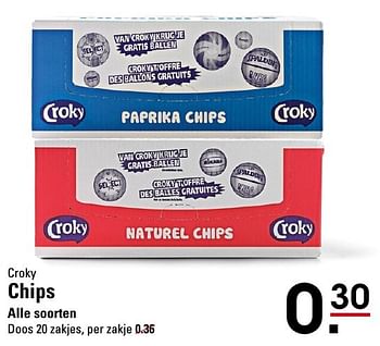 Aanbiedingen Croky chips - Croky - Geldig van 25/08/2016 tot 12/09/2016 bij Sligro