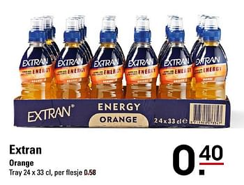 Aanbiedingen Extran orange - Extran energy - Geldig van 25/08/2016 tot 12/09/2016 bij Sligro