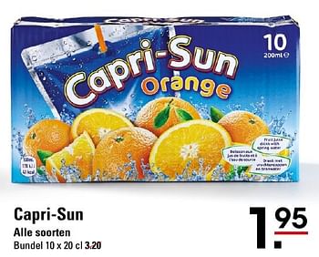 Aanbiedingen Capri-sun - Capri-Sun - Geldig van 25/08/2016 tot 12/09/2016 bij Sligro