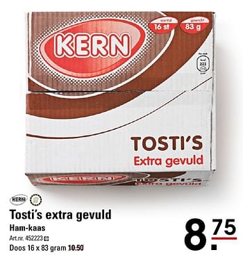 Aanbiedingen Tosti`s extra gevuld ham-kaas - Kern - Geldig van 25/08/2016 tot 12/09/2016 bij Sligro