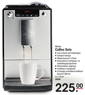 Aanbiedingen Melitta caffeo solo - Melitta - Geldig van 25/08/2016 tot 12/09/2016 bij Sligro