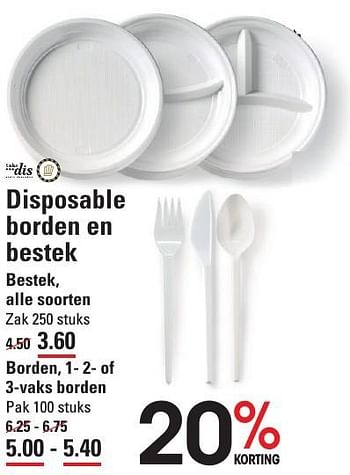 Aanbiedingen Disposable borden en bestek bestek - Takedis - Geldig van 25/08/2016 tot 12/09/2016 bij Sligro