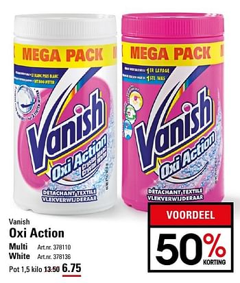 Aanbiedingen Oxi action multi - Vanish - Geldig van 25/08/2016 tot 12/09/2016 bij Sligro