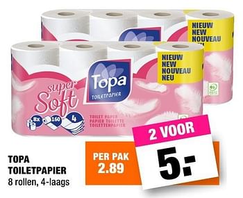 Aanbiedingen Topa toiletpapier - TOPA  - Geldig van 29/08/2016 tot 11/09/2016 bij Big Bazar