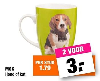 Aanbiedingen Mok hond of kat - Huismerk - Big Bazar - Geldig van 29/08/2016 tot 11/09/2016 bij Big Bazar