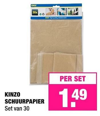 Aanbiedingen Kinzo schuurpapier - Kinzo - Geldig van 29/08/2016 tot 11/09/2016 bij Big Bazar