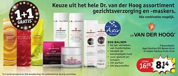 Aanbiedingen Keuze uit het hele dr. van der hoog assortiment gezichtsverzorging en -maskers - Dr. Van Der Hoog - Geldig van 30/08/2016 tot 11/09/2016 bij Kruidvat