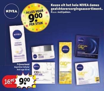 Aanbiedingen Keuze uit het hele nivea dames gezichtsverzorgingsassortiment - Nivea - Geldig van 30/08/2016 tot 11/09/2016 bij Kruidvat